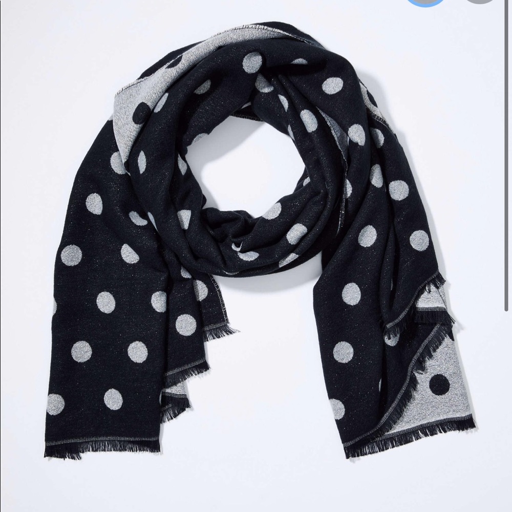 NWT SPARKLE POLKA DOT BLANKET SCARF By LOFT